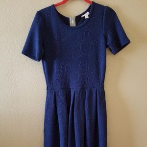 Lularoe size Small Navy Blue Amelia Dress